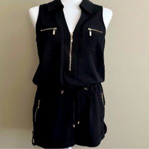 Cache Black Halter Romper Size Small